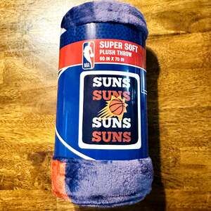 Phoenix Suns Plush Throw Blanket NBA Super Soft 60"x70" Purple Basketball NEW